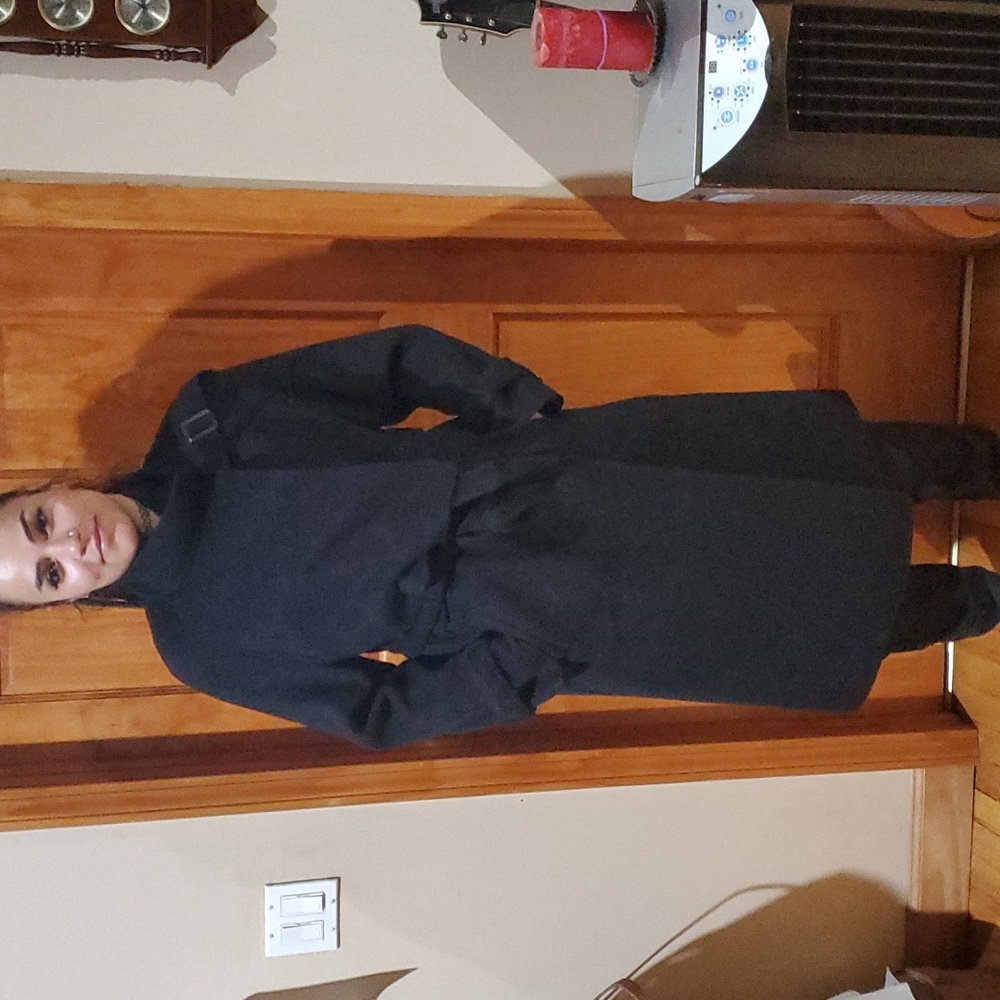 Women's Winter Coat 100% Wool/Cashmere Black